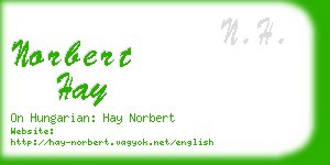norbert hay business card